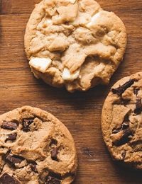 Close-up of chocolate chip cookies