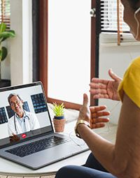 Virtual healthcare appointment discussion