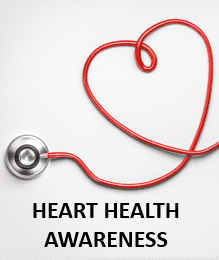 Red stethoscope heart health symbol