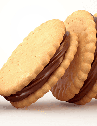 Creamy chocolate sandwich biscuits