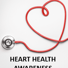 Red stethoscope heart health symbol